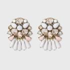 Sugarfix By Baublebar Mixed Stone Drop Earrings - White, Girl's