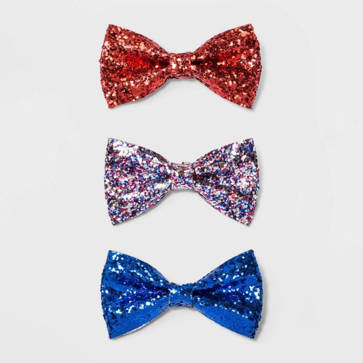 No Brand Americana Bow Clip Set, Hair Clips And Pins