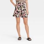 Women's Floral Print High-rise Shorts - Who What Wear Pink