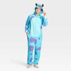 Men's Disney Monsters Inc Sully Union Suit - White/light Blue