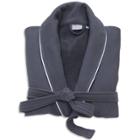 L/xl Waffle Terry Solid Bathrobe Dark Gray - Linum Home Textiles