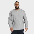 Men's Big & Tall Long Sleeve Henley T-shirt - Goodfellow & Co Gray