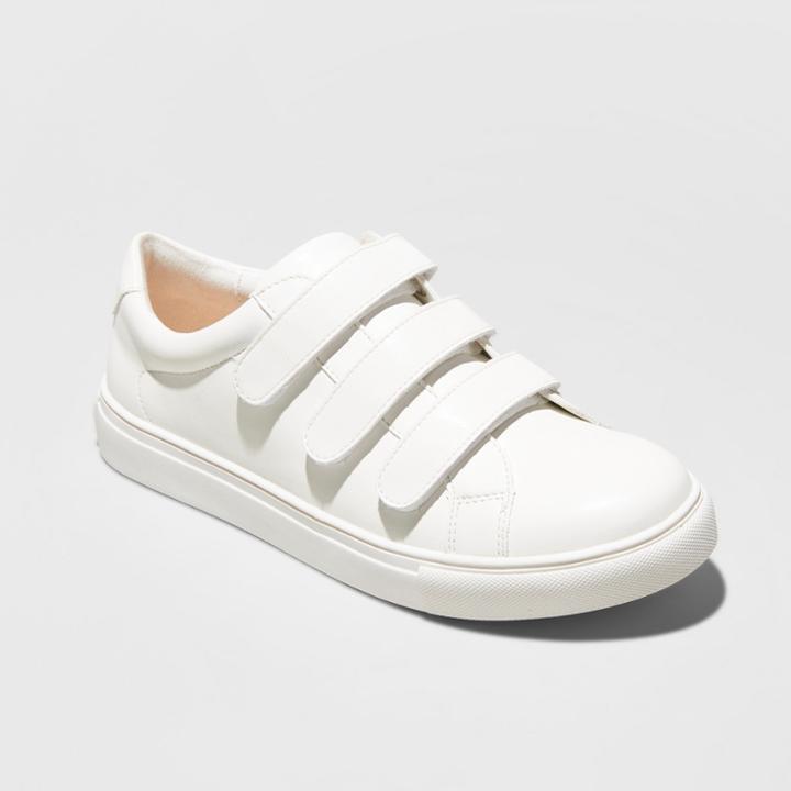 Women's Whitney Wide Width Triple Strap Sneakers - A New Day White 6.5w,