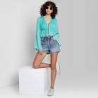 Women's Super-high Rise Cut-off Jean Shorts - Wild Fable Medium Wash 00,