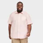 Men's Big & Tall Short Sleeve Button-down Shirt - Goodfellow & Co Pink