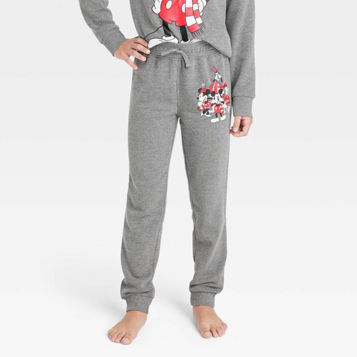 Kids' Mickey Mouse Jogger Pants - Charcoal Gray