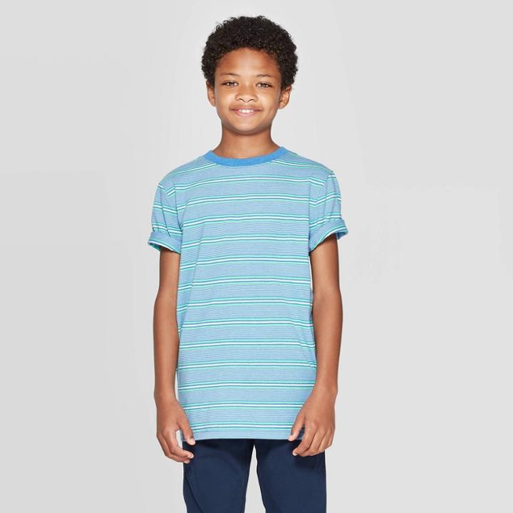 Petiteboys' Short Sleeve T-shirt - Cat & Jack Blue M, Boy's,