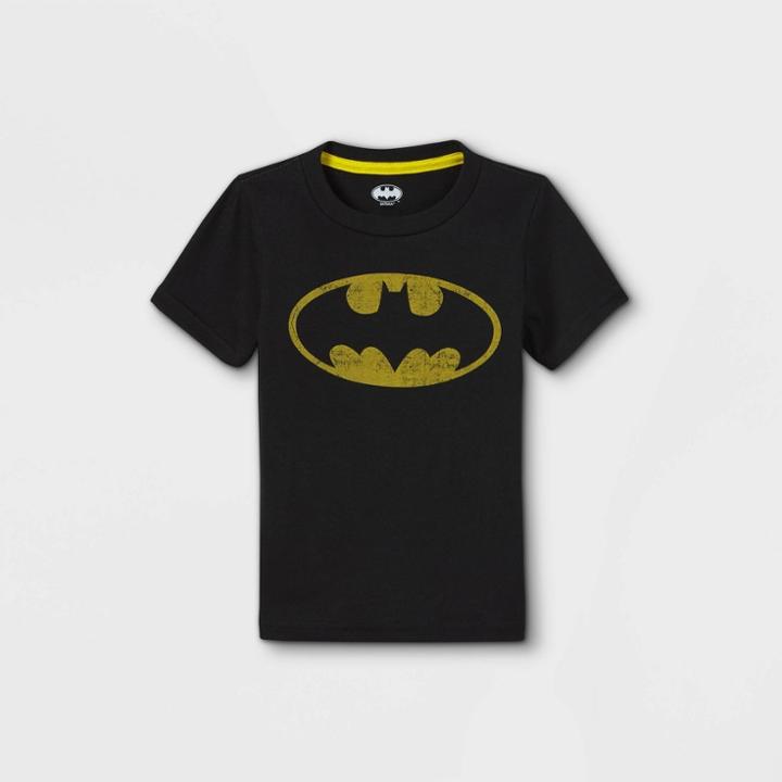 Warner Bros. Toddler Boys' Batman Short Sleeve Graphic T-shirt - Black