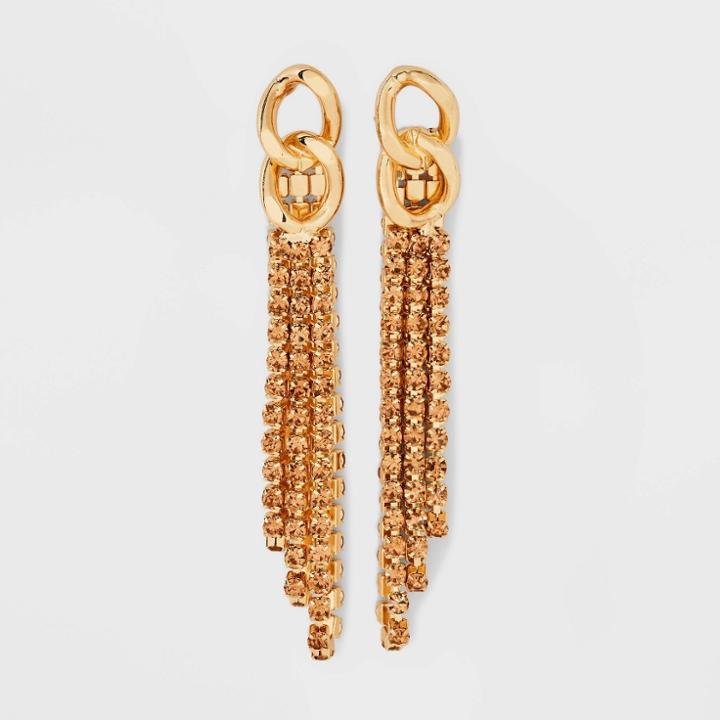 Topaz Stone Chain Earrings - A New Day