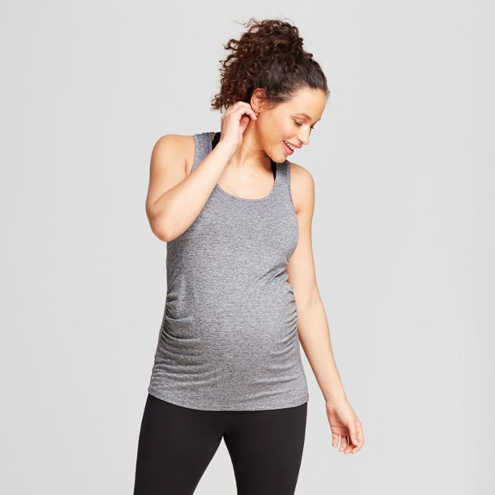 Maternity Core Long Tank Top - C9 Champion Dark Heather Gray