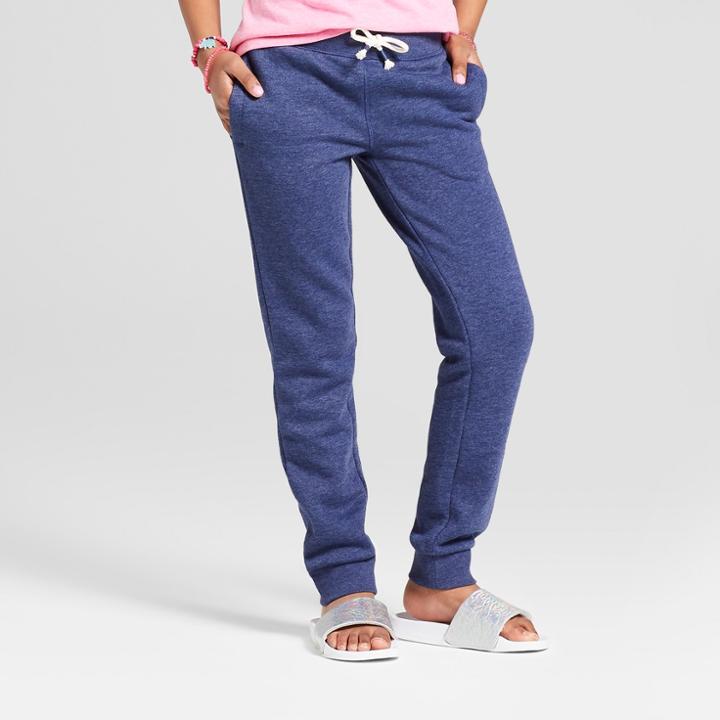 Plus Size Girls' Fleece Jogger Sweatpants - Cat & Jack Navy (blue)