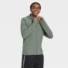 All In Motion Men's Knit To Woven Full Zip Sweatshirt - All In