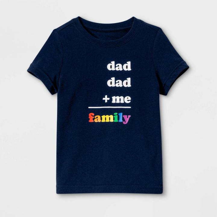 Ev Lgbt Pride Pride Gender Inclusive Toddler's Dads + Me Graphic T-shirt - Federal Blue 2t, Toddler Unisex