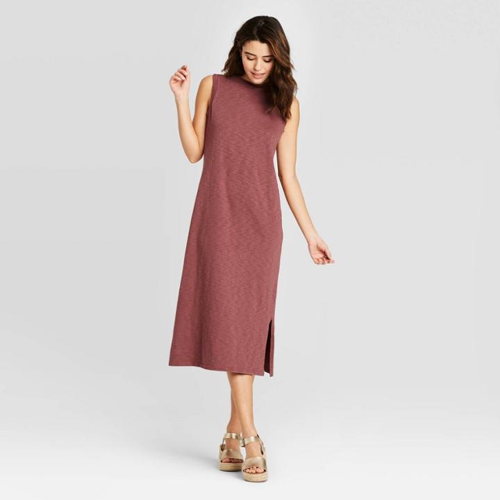 Women's Sleeveless Knit Dress - Universal Thread Burgundy Xs, Women's, Red