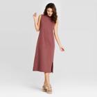 Women's Sleeveless Knit Dress - Universal Thread Burgundy Xs, Women's, Red