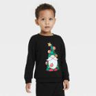 Well Worn Toddler's Gnomie Family Holiday Graphic Sweatshirt - Black