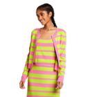 Women's Striped Cardigan - Victor Glemaud X Target Pink/green Xxs