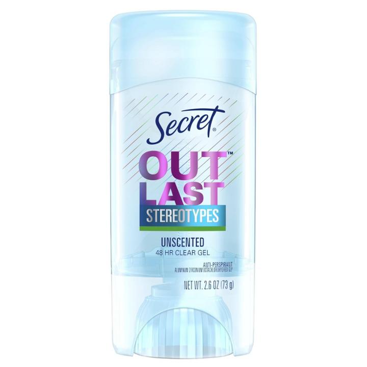 Secret Outlast Clear Gel Antiperspirant Deodorant For Women Unscented
