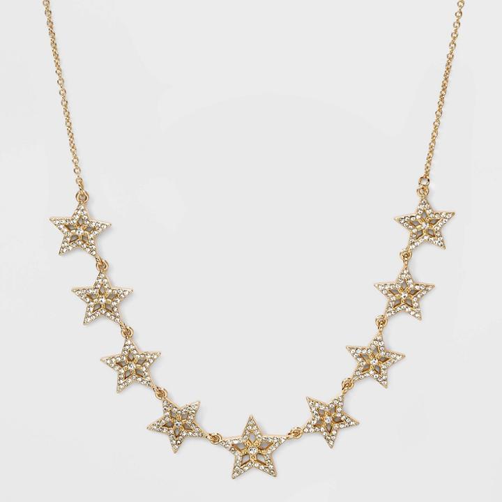 Sugarfix By Baublebar Crystal Star Collar Necklace - Gold