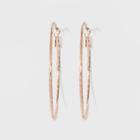 Textured Hoop Earrings - A New Day Rose Gold,