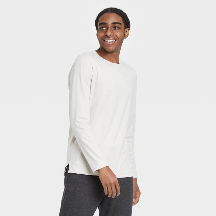 Men's Big & Tall Long Sleeve Performance T-shirt - All In Motion Gray Xxxl