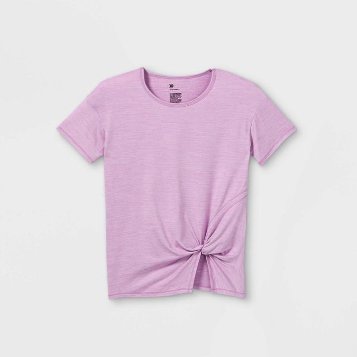 Girls' Short Sleeve Split Hem Studio T-shirt - All In Motion Lavender