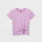 Girls' Short Sleeve Split Hem Studio T-shirt - All In Motion Lavender