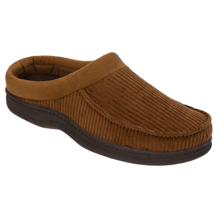Men's Dluxe By Dearfoams Corduroy Clog Slippers - Brown