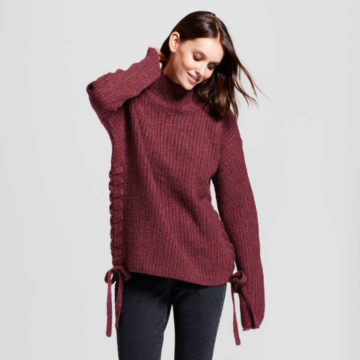 Mossimo Women's Side Tie Pullover Sweater -