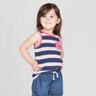 Toddler Girls' Striped Tank Top - Cat & Jack Navy