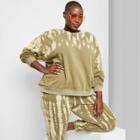 Women's Plus Size Oversized Crewneck Sweatshirt - Wild Fable Green Tie-dye