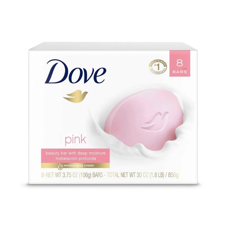 Dove Beauty Dove Pink Deep Moisture Beauty Bar Soap - 8pk