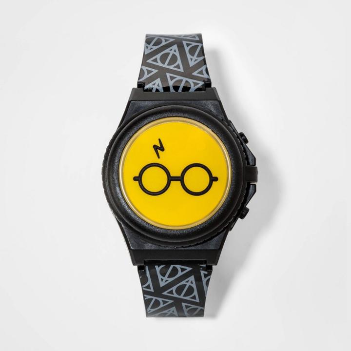 Boys' Harry Potter Gryffindor Flashing Cover Watch - Black