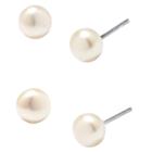 Target Sterling Silver Cultured Fresh Water Pearl Earrings Set -silver/white, Women's