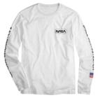 Men's Nasa Long Sleeve Graphic T-shirt - White M, Men's,