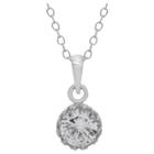 5/6 Tcw Tiara White Sapphire Crown Pendant In Sterling Silver, Women's, White Blue