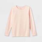Girls' Long Sleeve T-shirt - Cat & Jack Powder Pink