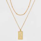 No Brand 14k Gold Dipped 'virgo' Pendant Necklace - Gold