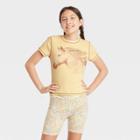 Girls' Shrunken Graphic T-shirt - Art Class Yellow