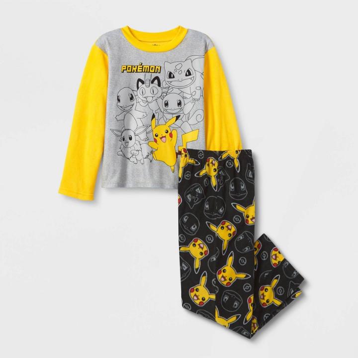 Pokemon Boys' Pokmon Pikachu And Friends 2pc Fleece Pajama
