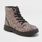 Girls' Zoe Zipper Slip-on Lace-up Combat Boots - Art Class 5,