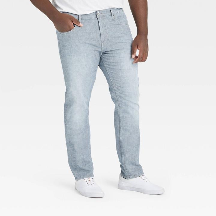 Men's Tall Slim Fit Lightweight Jeans - Goodfellow & Co Indigo Blue