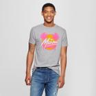 Petitemen's Short Sleeve Miami Photo Print Graphic T-shirt - Awake Heather Gray