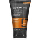 Every Man Jack Men's Exfoliating Activated Charcoal Face Scrub, Help Unclog Pores, Prevent Breakouts