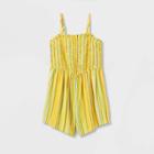 Girls' Smocked Romper - Art Class Yellow