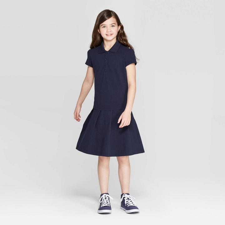 Girls' Pleated Uniform Tennis Dress - Cat & Jack Navy