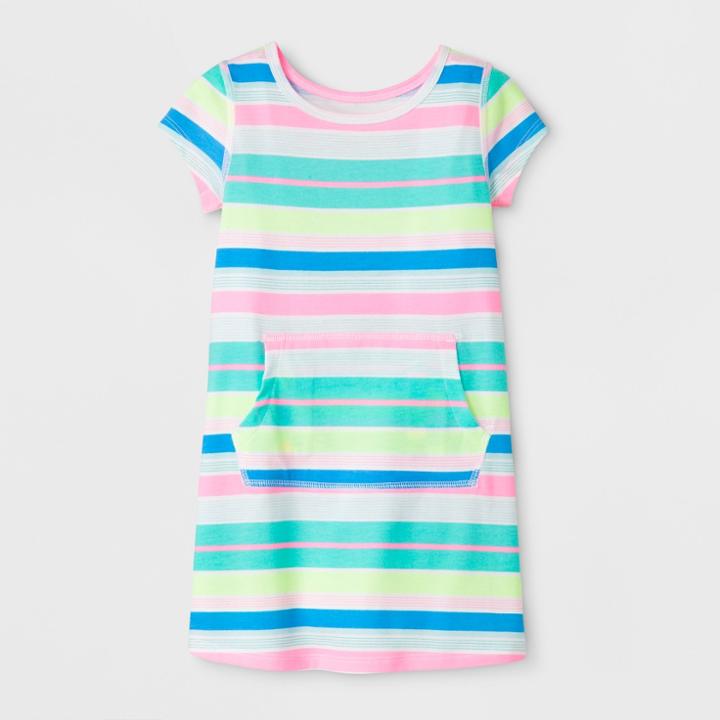 Toddler Girls' Adaptive Knit Stripe Dress - Cat & Jack Rainbow 2t, Girl's,