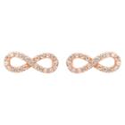Journee Collection 4/5 Ct. T.w. Round-cut Cubic Zirconia Pave Set Infinity Stud Earrings In Sterling Silver - Rose Gold, Girl's