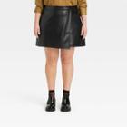 Women's Plus Size A-line Skirt - A New Day Black