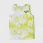 Toddler Boys' Tie-dye Dinosaur Graphic Pocket Tank Top - Cat & Jack Yellow